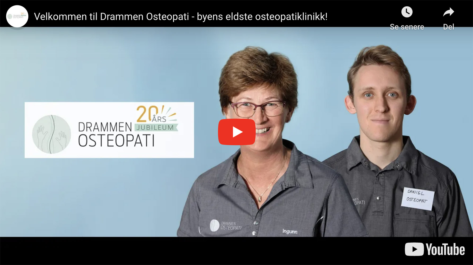 Osteopat Ingunn og Daniel ved Drammen Osteopati ønsker velkommen til klinikken copy